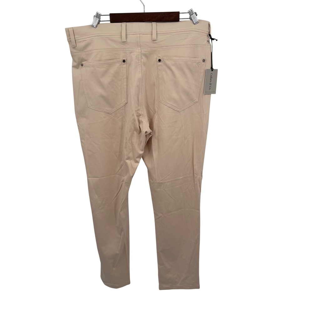 NWT Collars & Co CEO Tech Pull-On Mens 38x32 Pants Stone Beige - Picture 4 of 11